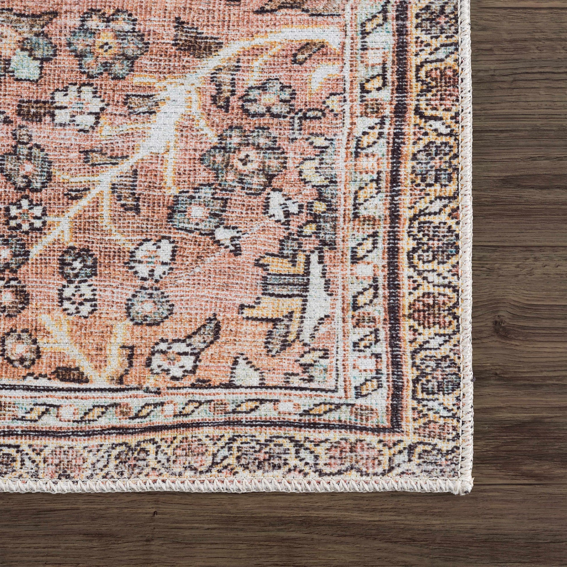 Flat Pile Urpi Red Washable Rug - Clearance