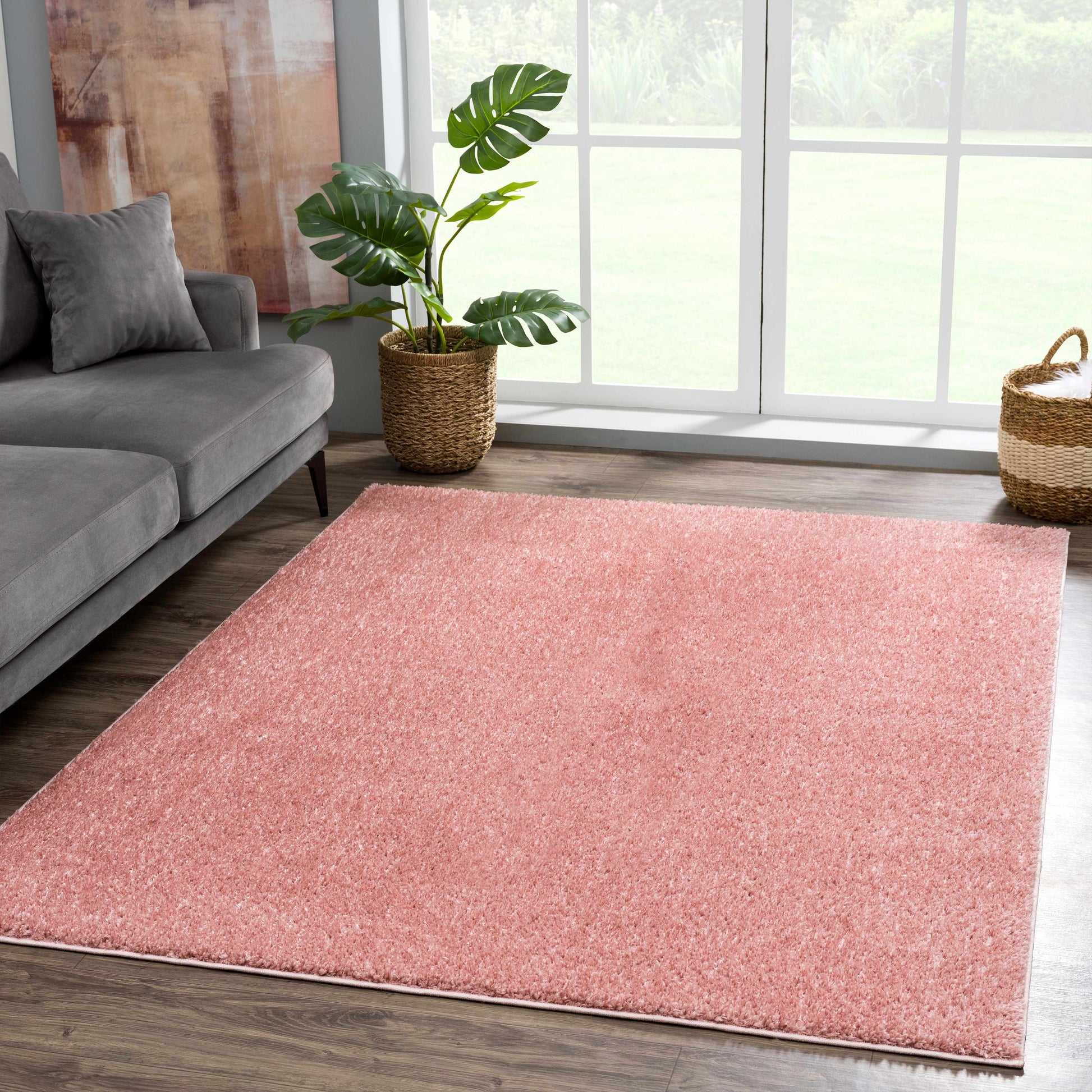 Judy Pink Washable Plush Rug - Clearance
