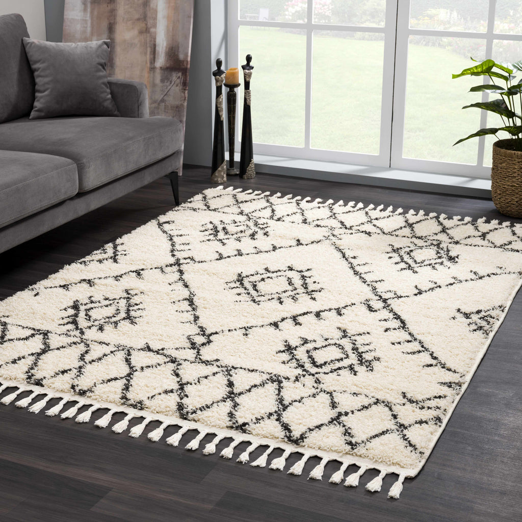 Emlenton Berber Shag with Tassels - Clearance