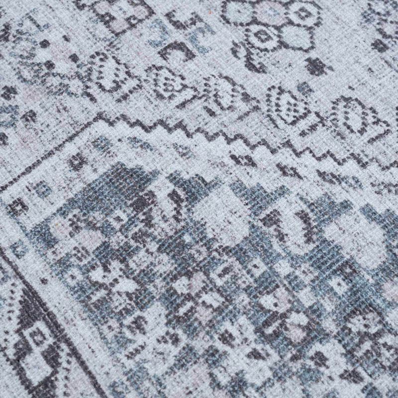 Barny Gray Flat Pile Washable Rug