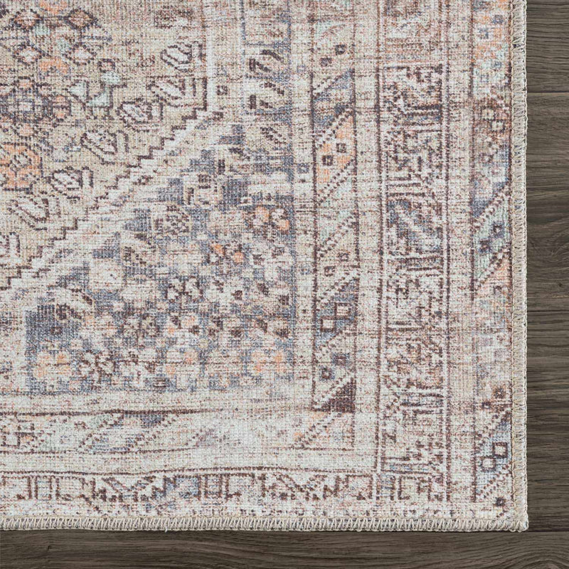 Barny Tan Flat Pile Washable Rug