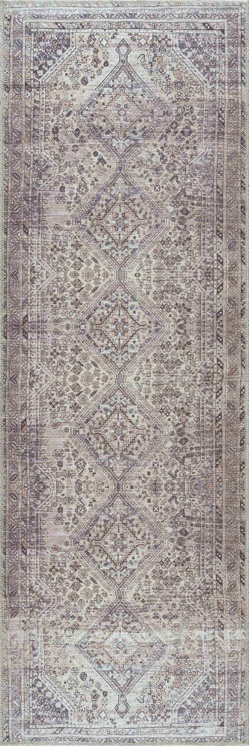 Barny Tan Flat Pile Washable Rug