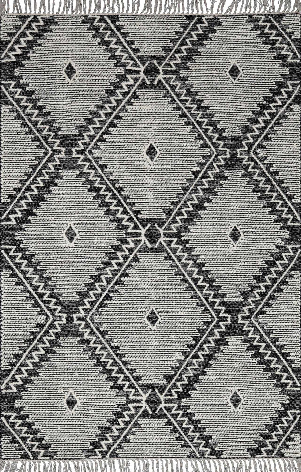 Brownhills Hand Woven Cotton & Wool Area Rug
