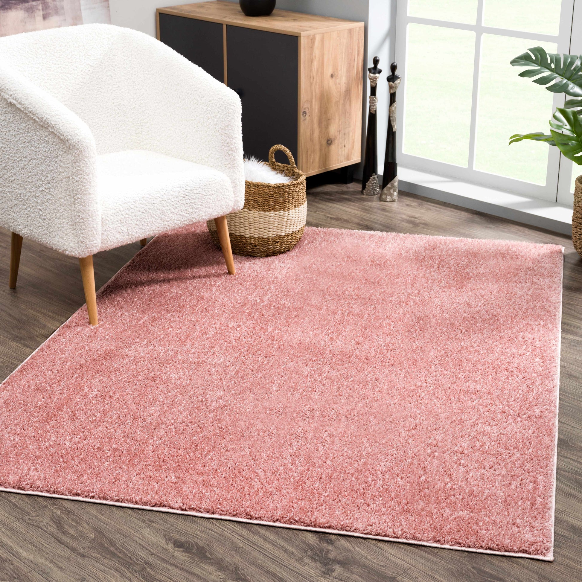 Judy Pink Washable Plush Rug - Clearance