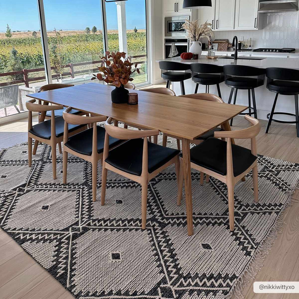 Brownhills Hand Woven Cotton & Wool Area Rug