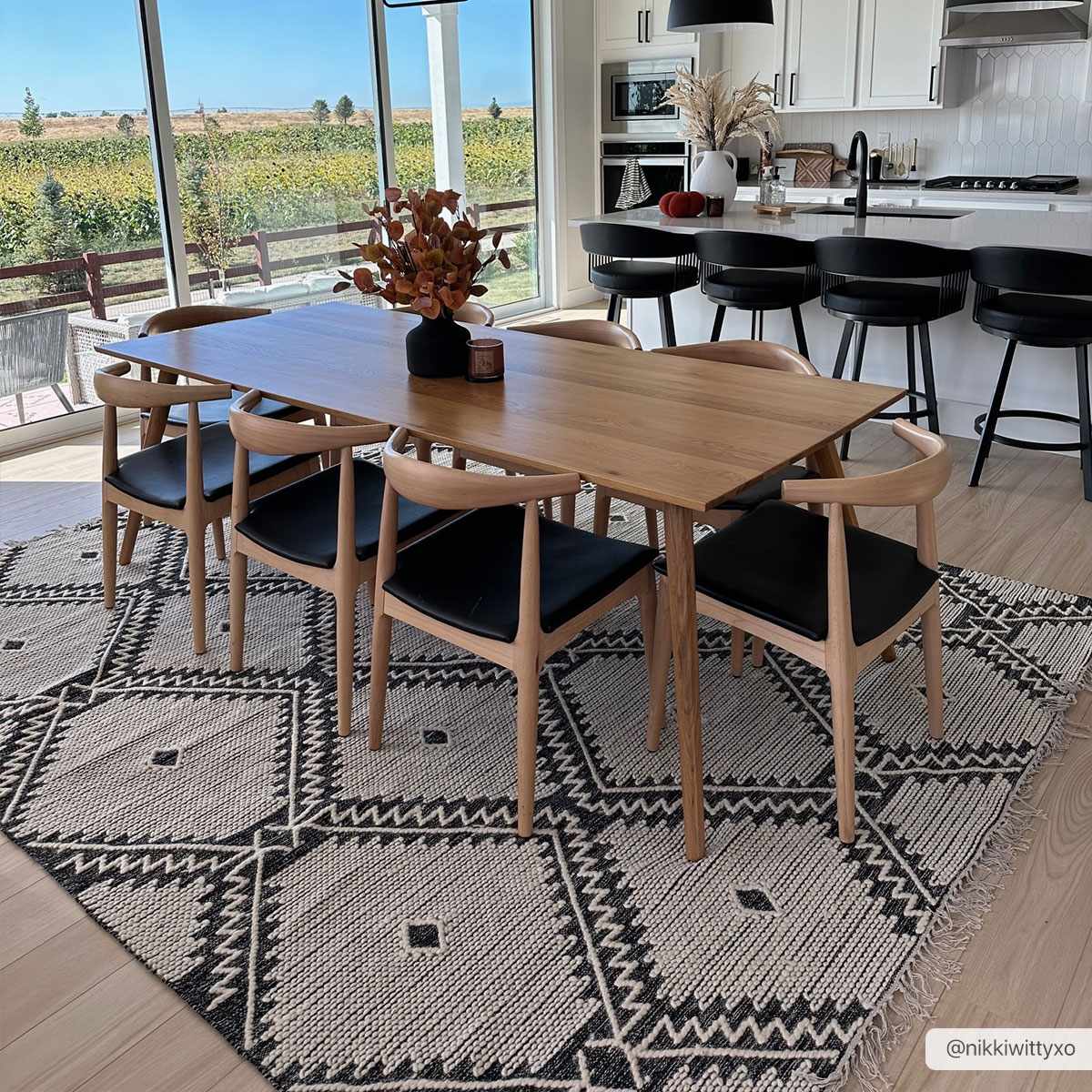 Brownhills Hand Woven Cotton & Wool Area Rug
