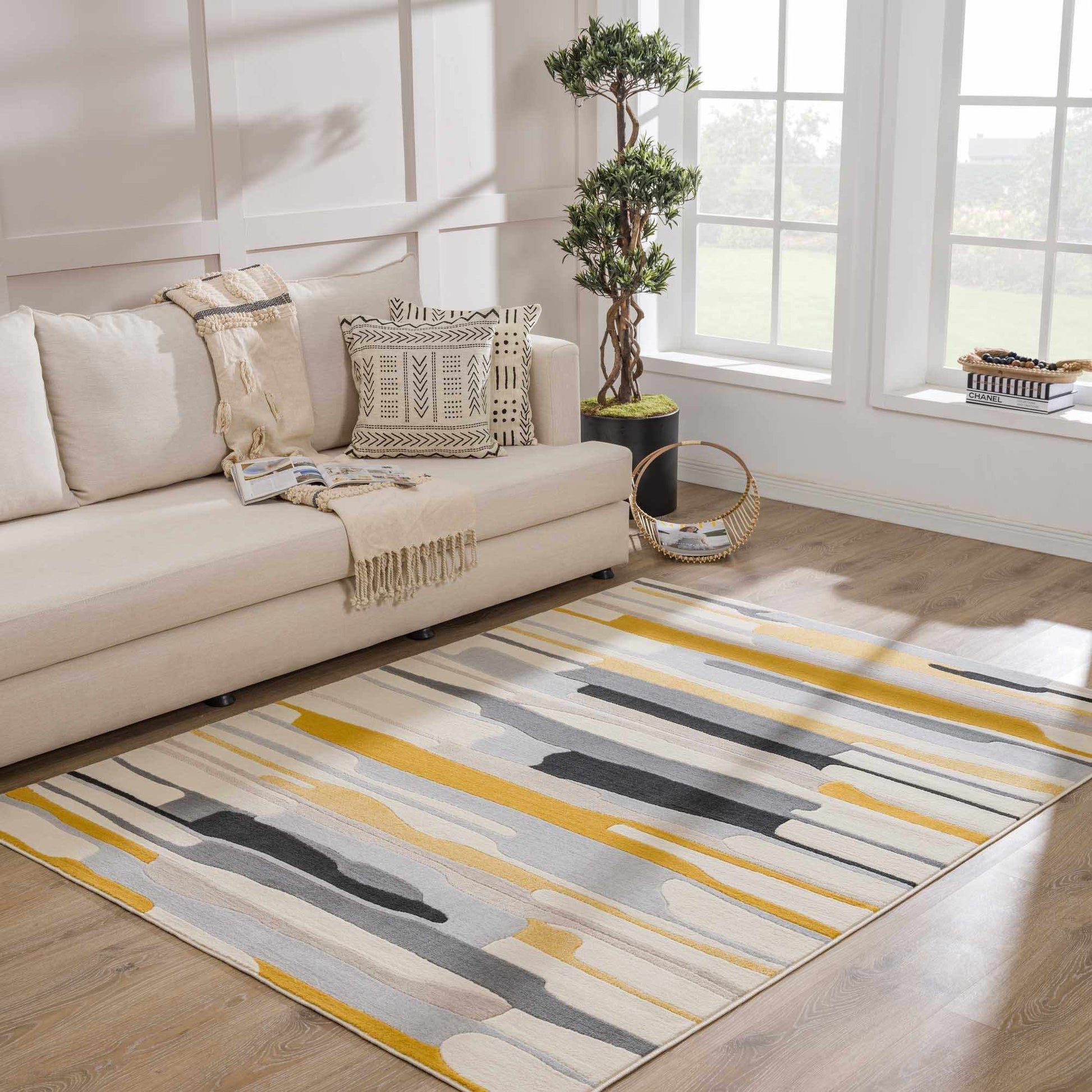 Southfields Mustard Modern Rug