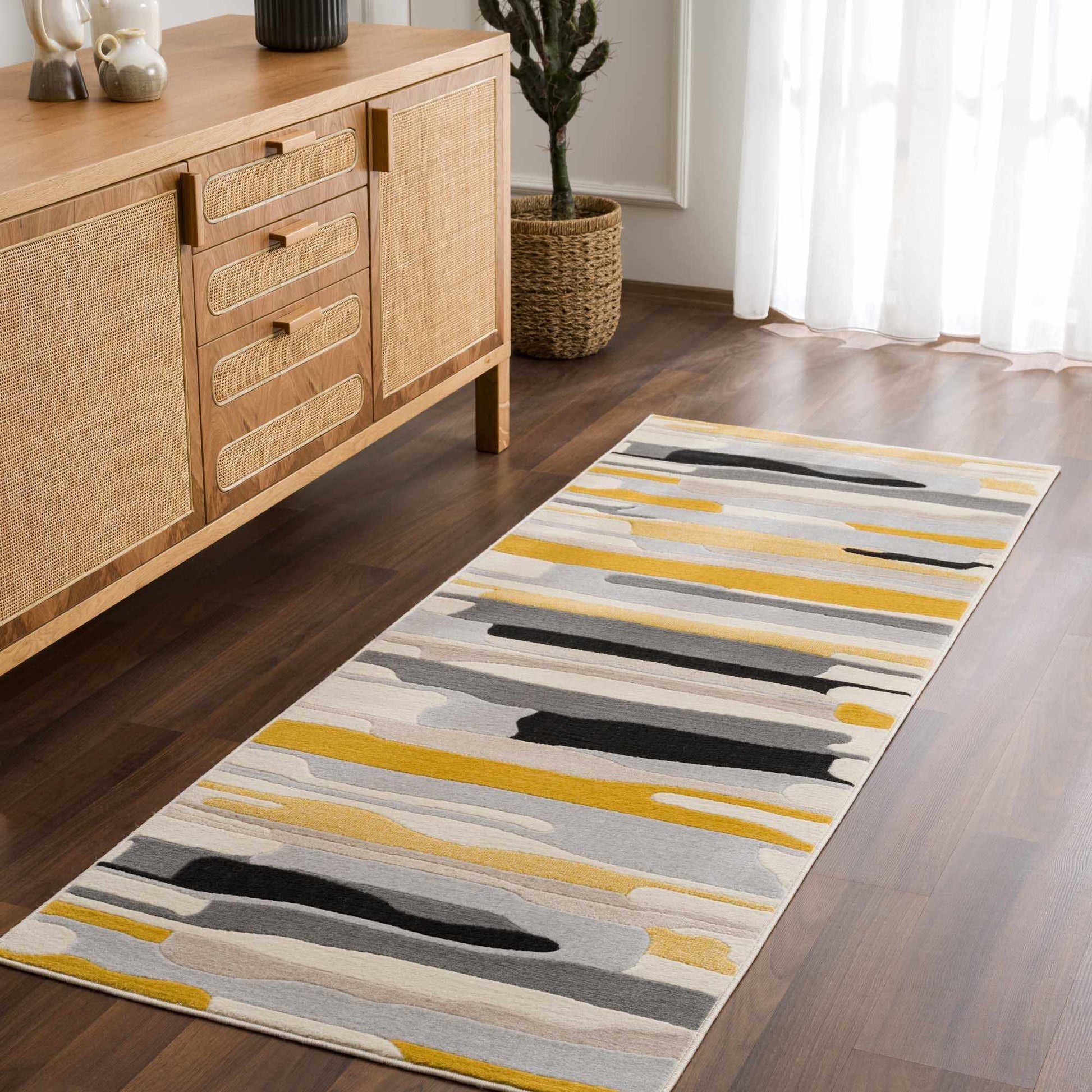 Southfields Mustard Modern Rug