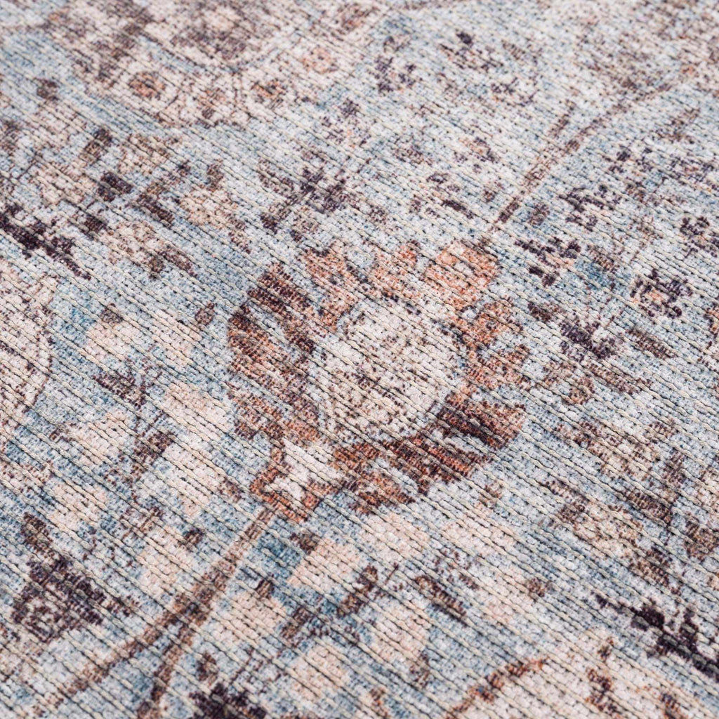 Dauis Blue Persian Style Washable Rug - Promo