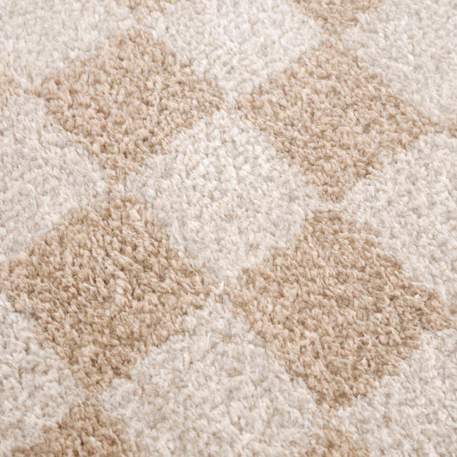 Canika Checkered Cream Washable Area Rug