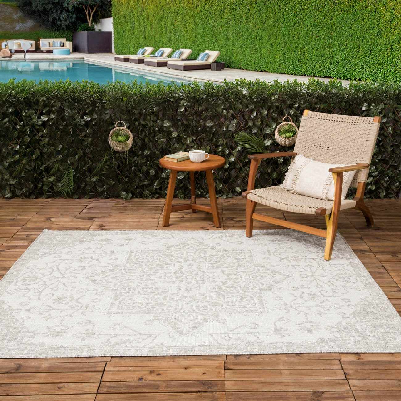 Beige Kilmacolm Outdoor Rug
