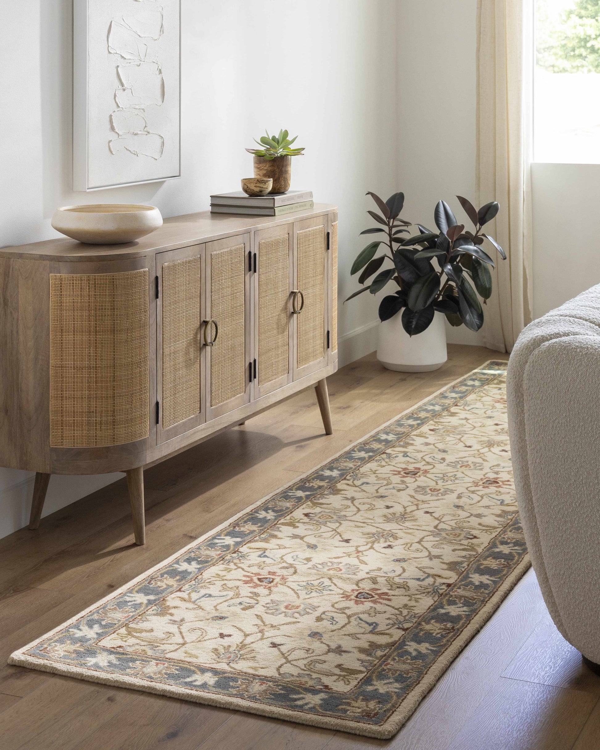 Cherryfield 1125 Yellow & Sage Wool Rug
