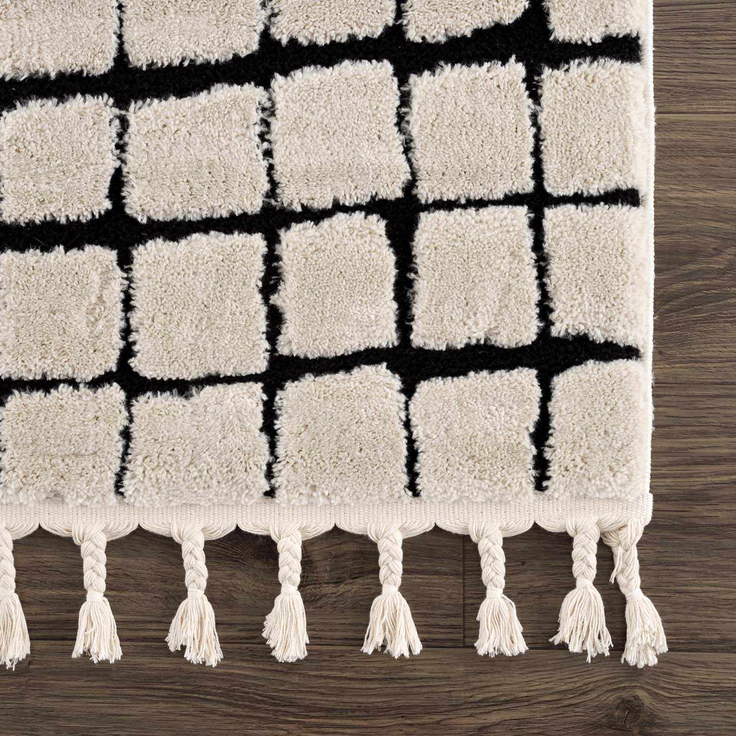 Teshi Plush Grid Area Rug - Promo