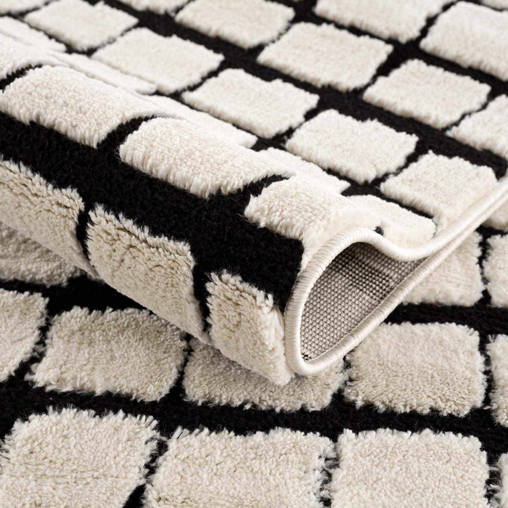 Teshi Plush Grid Area Rug - Promo