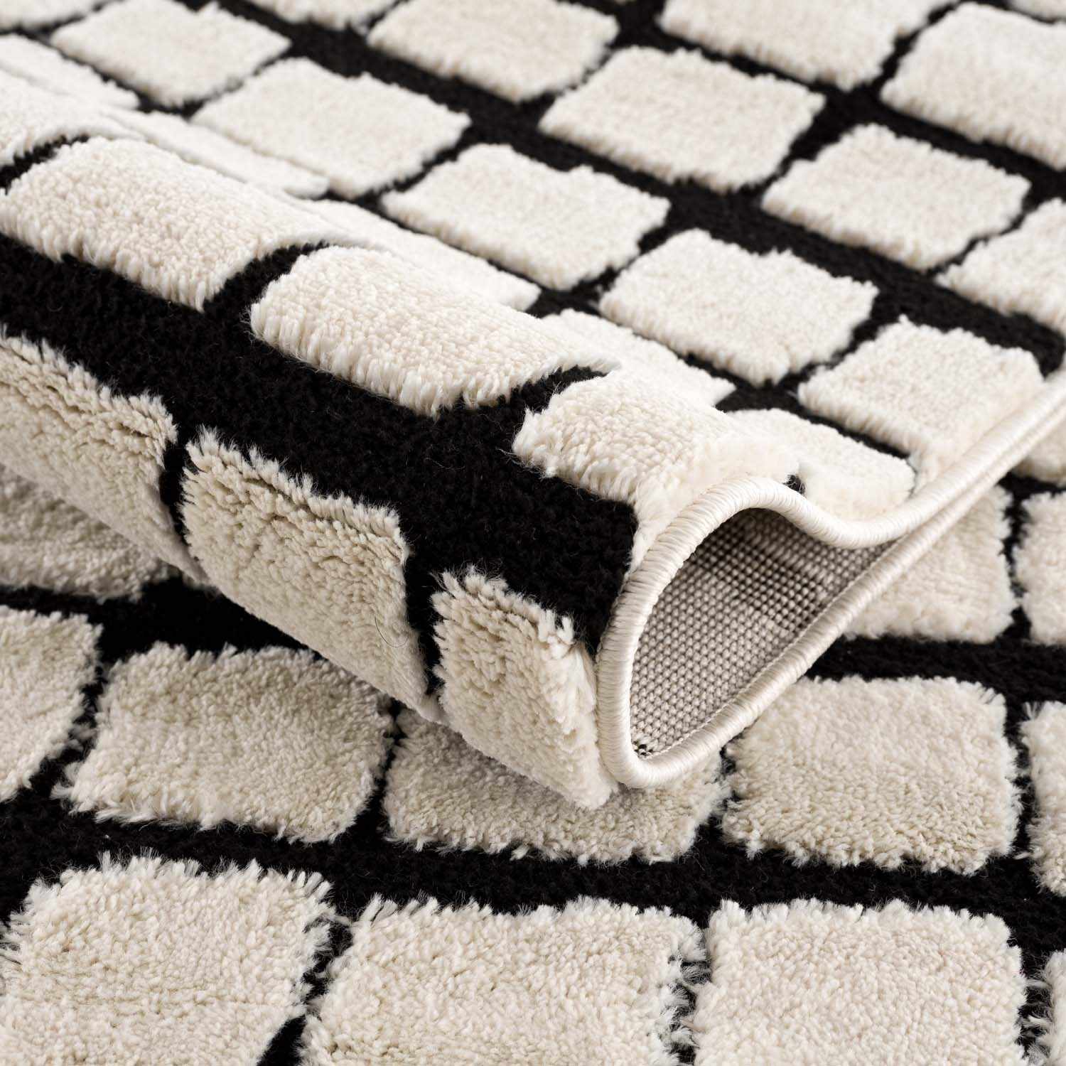 Teshi Plush Grid Area Rug - Promo