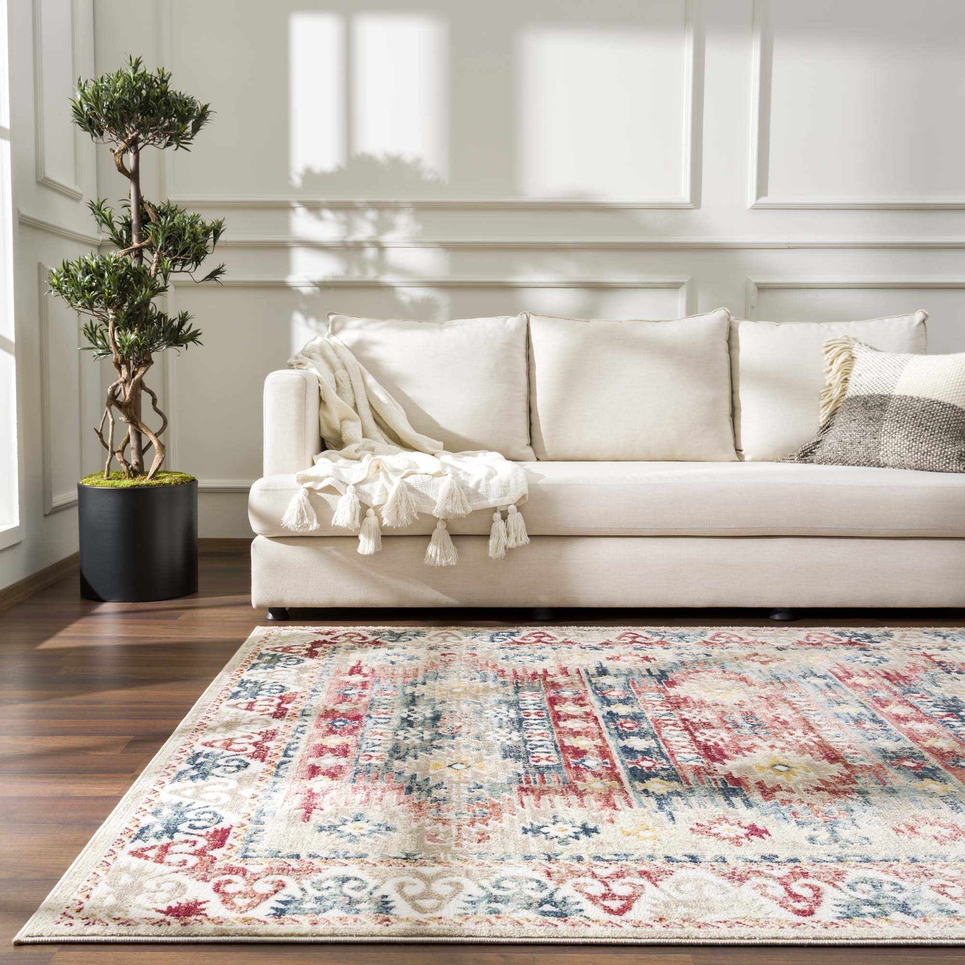 Bindi Blue & Rose Area Rug - Clearance