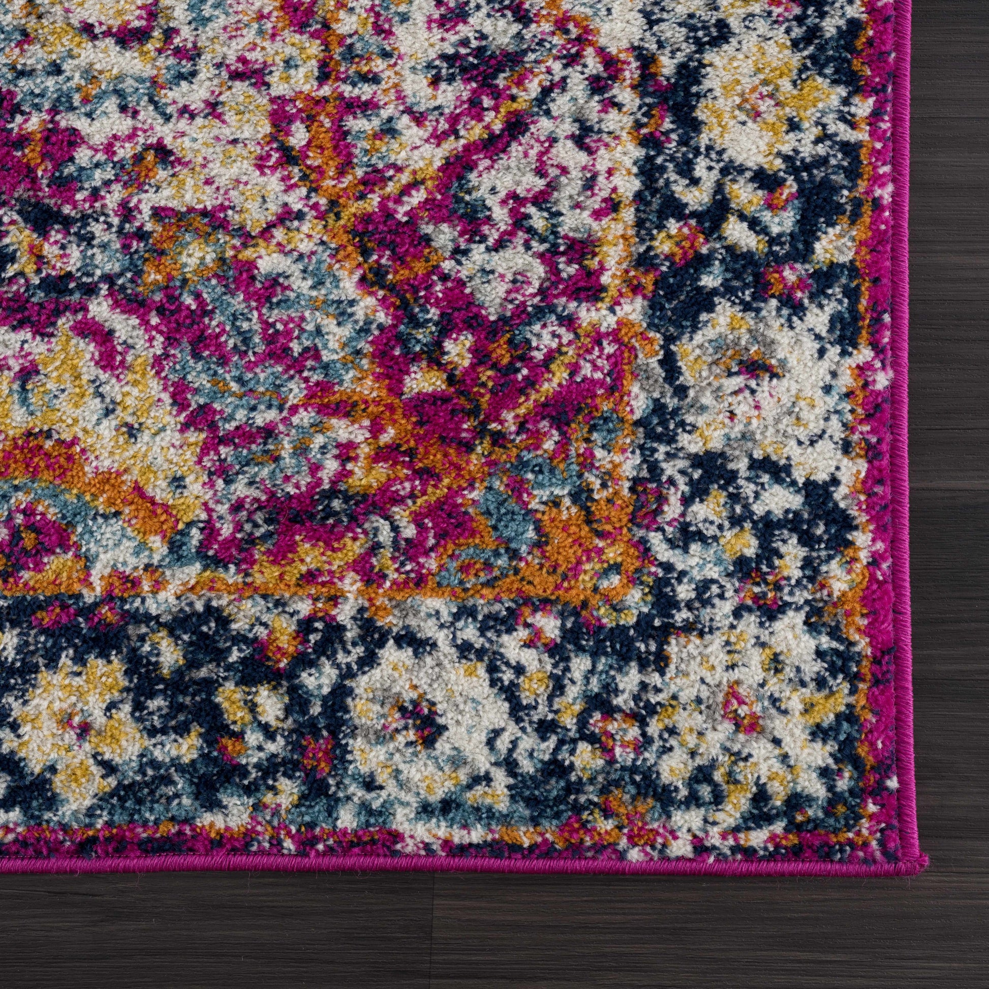 Vick Colorful Burgundy Rug