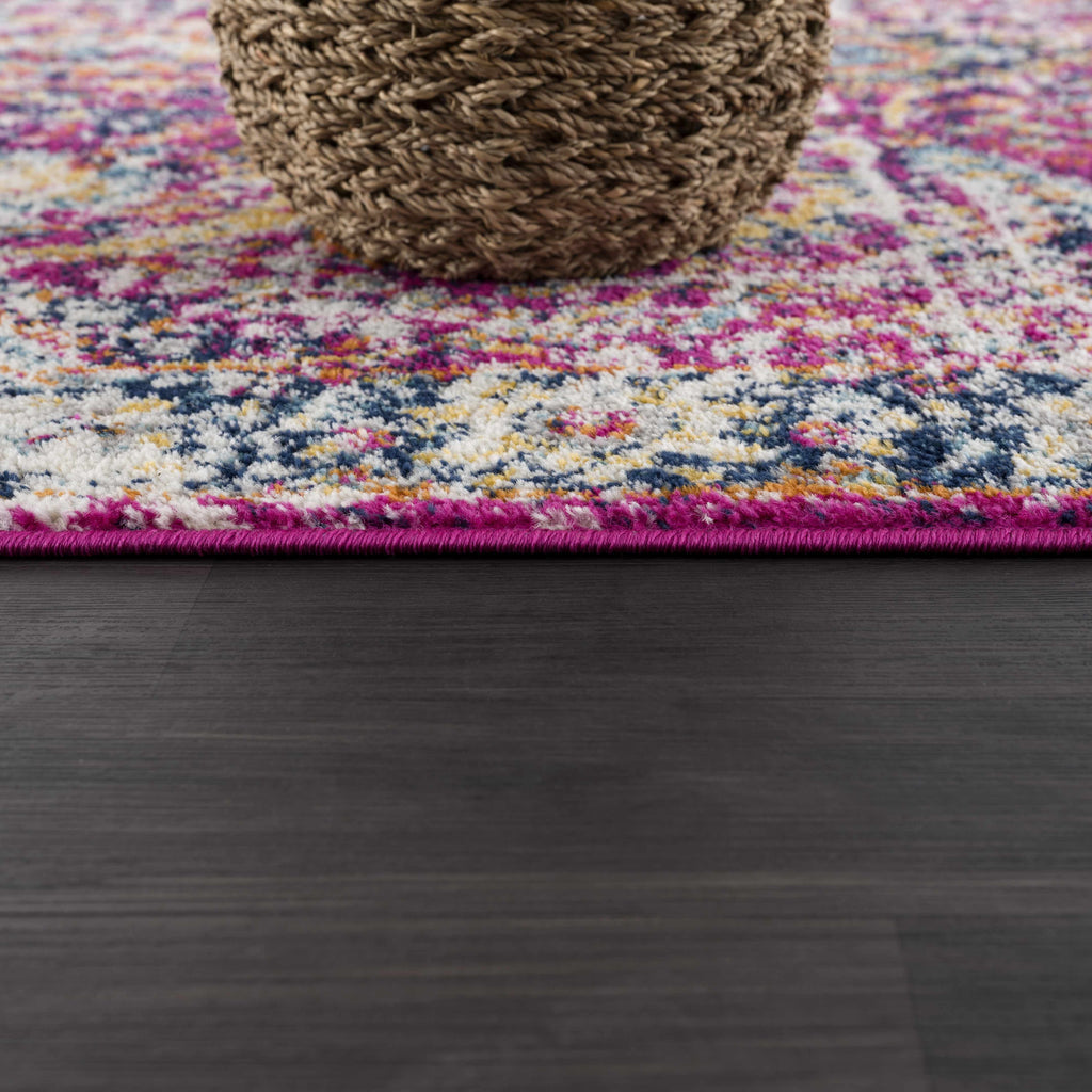 Vick Colorful Burgundy Rug