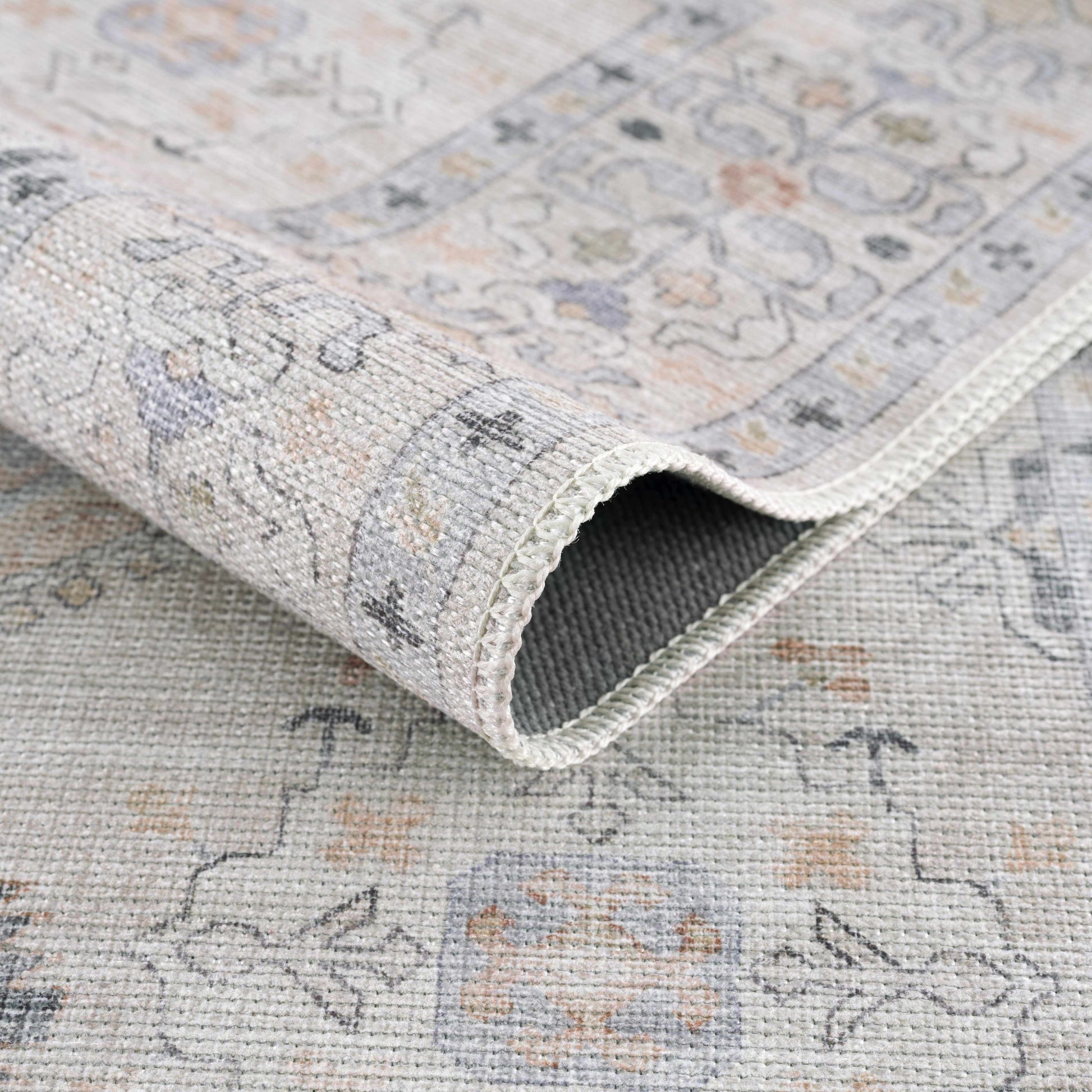 Beige Beckett Vintage Washable Area Rug - Promo