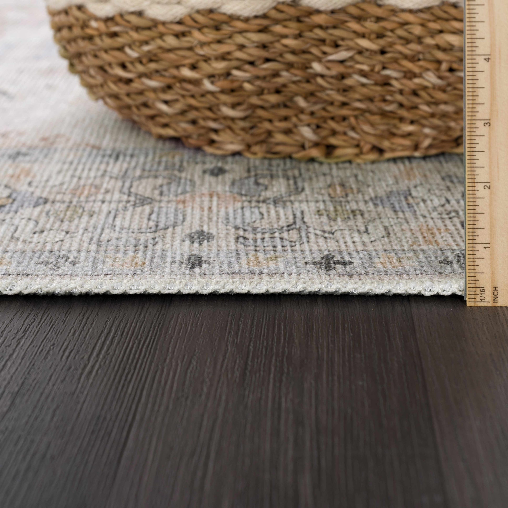 Beige Beckett Vintage Washable Area Rug - Promo
