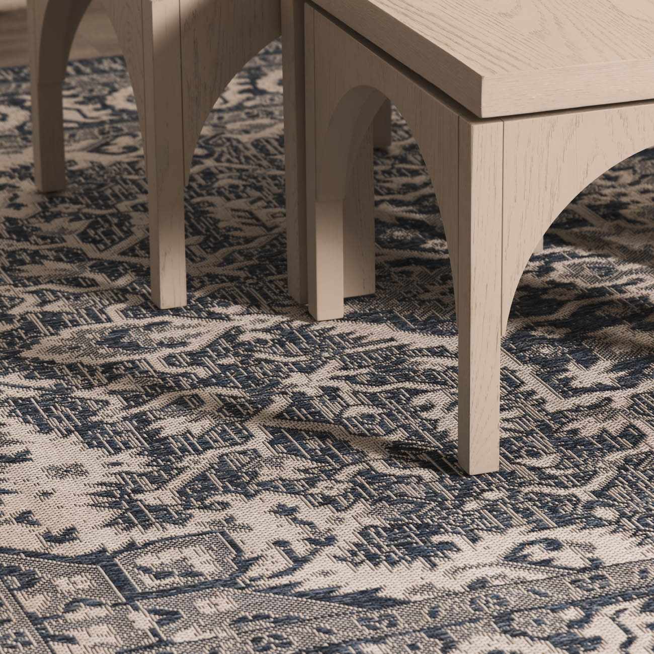Etoile Navy Blue Performance Rug