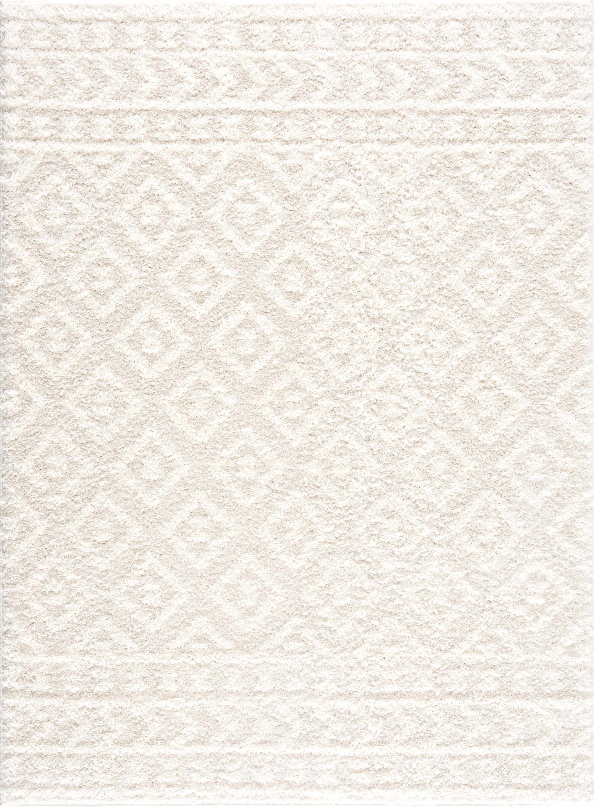 Eivin Cream Diamonds Plush Rug