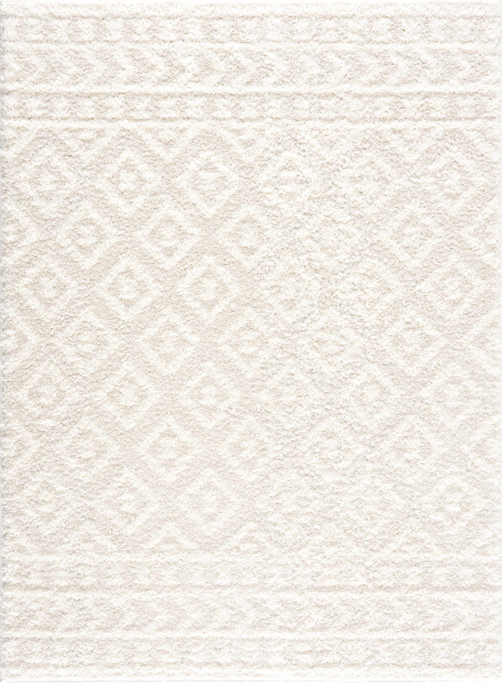 Eivin Cream Diamonds Plush Rug