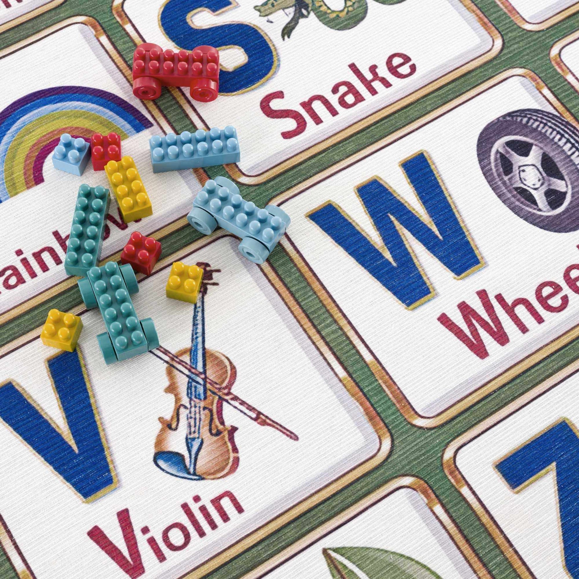 Osric Colorful Alphabet Washable Kids Rug - Clearance