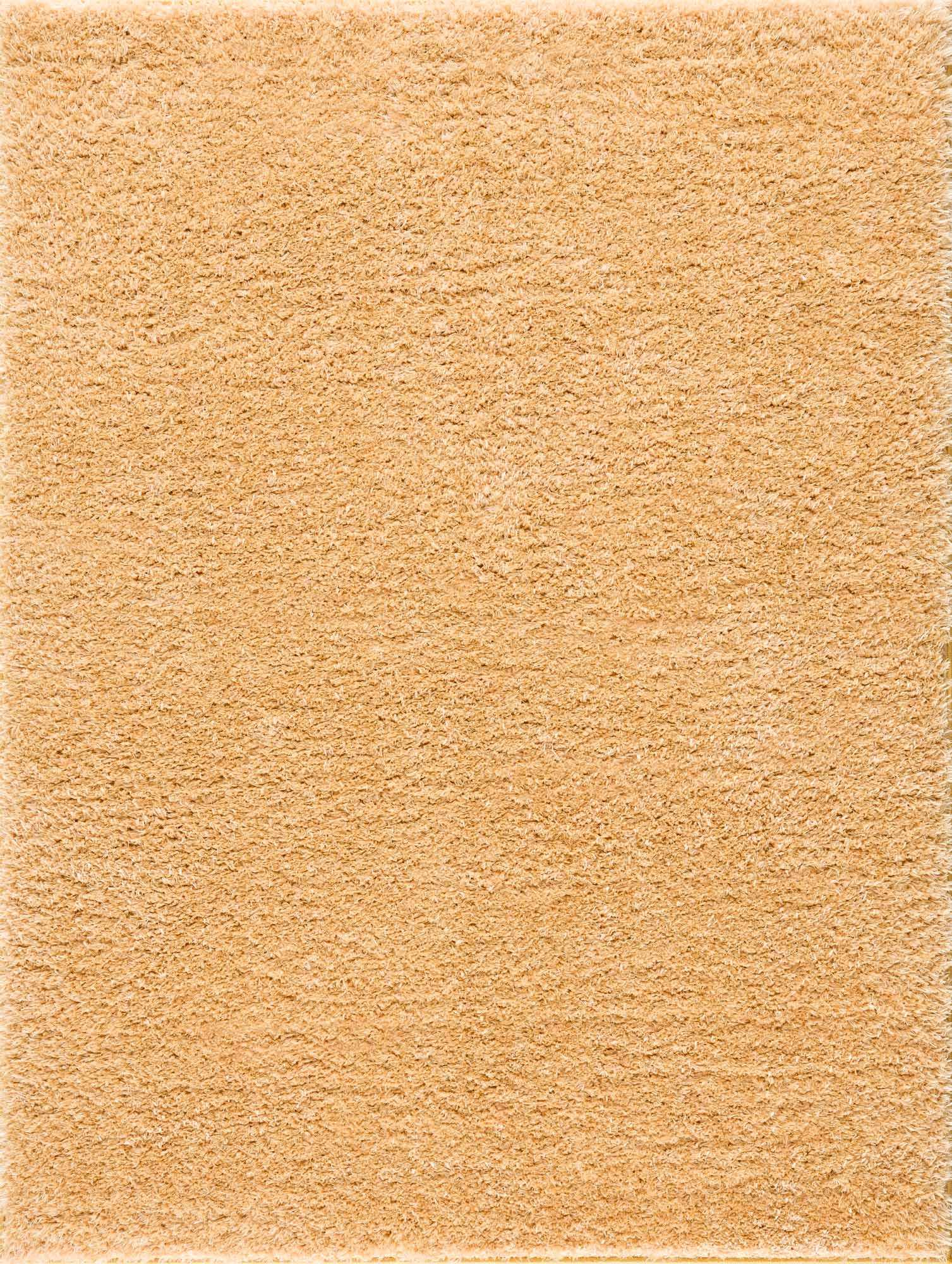 Faina Solid Gold Shag Washable Area Rug - Clearance