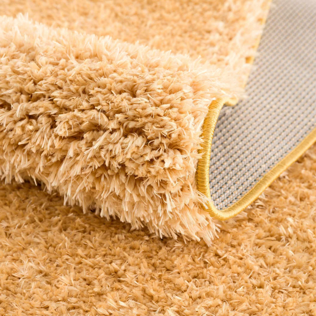 Faina Gold Yellow Washable Shag Rug
