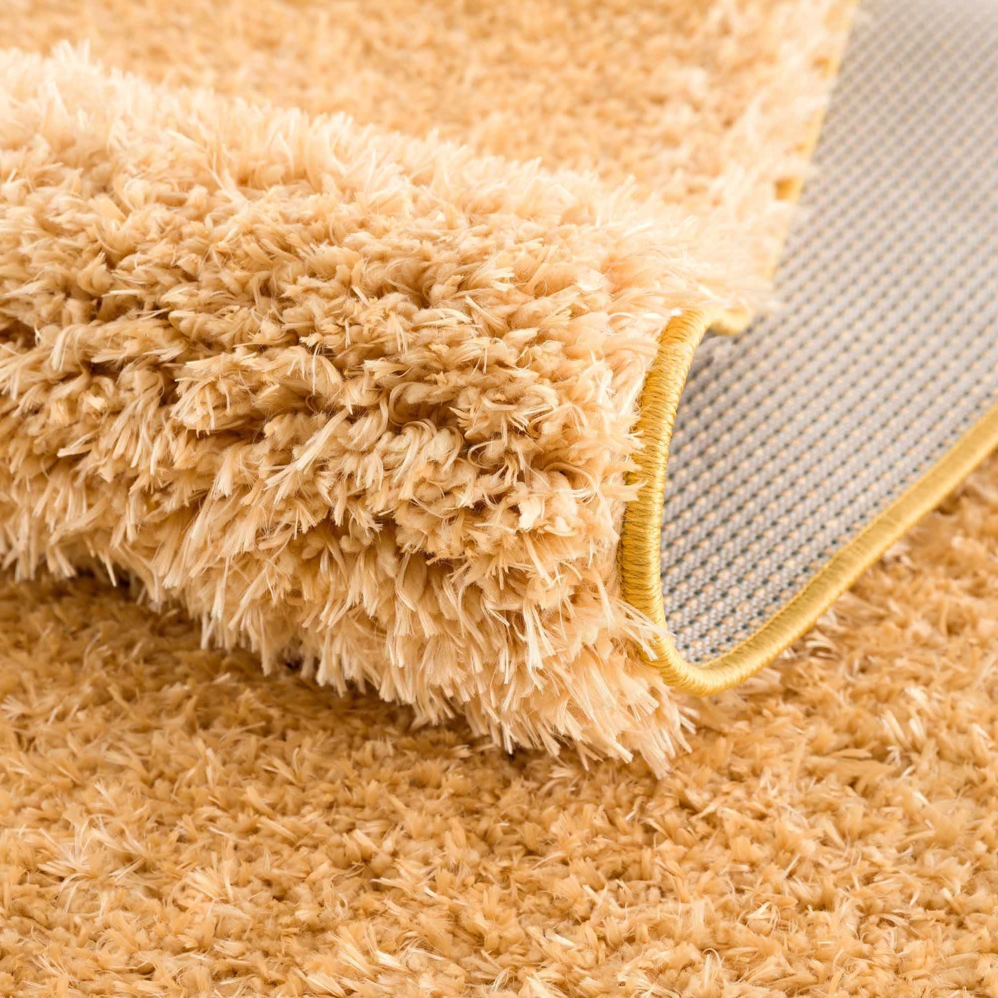 Faina Gold Yellow Washable Shag Rug