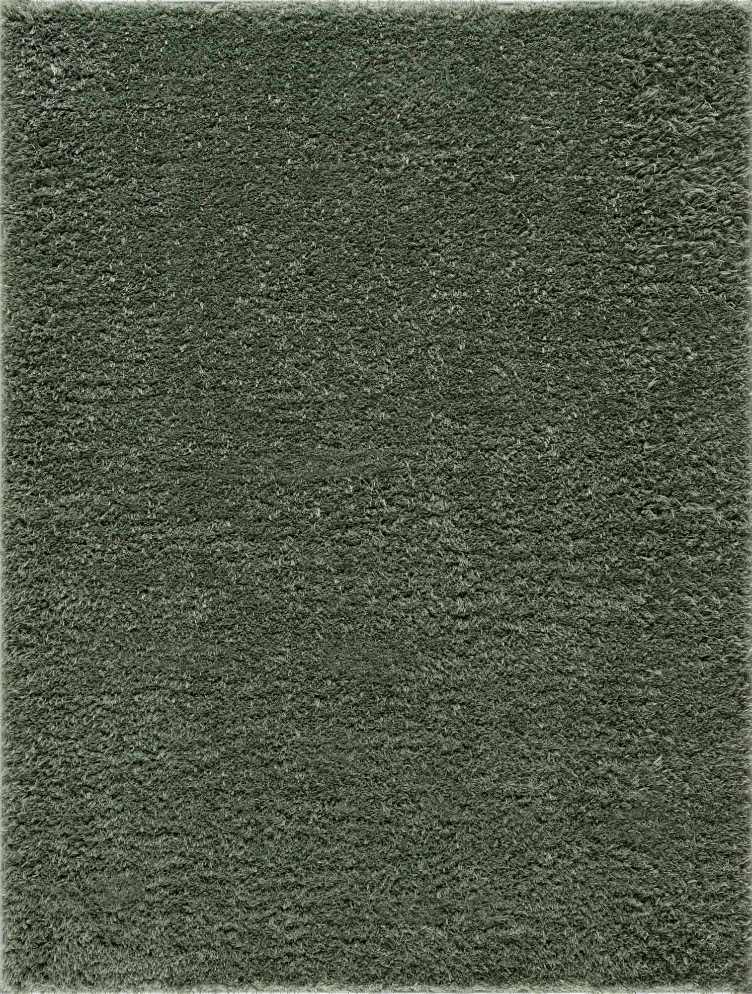 Faina Solid Green Shag Washable Area Rug - Clearance
