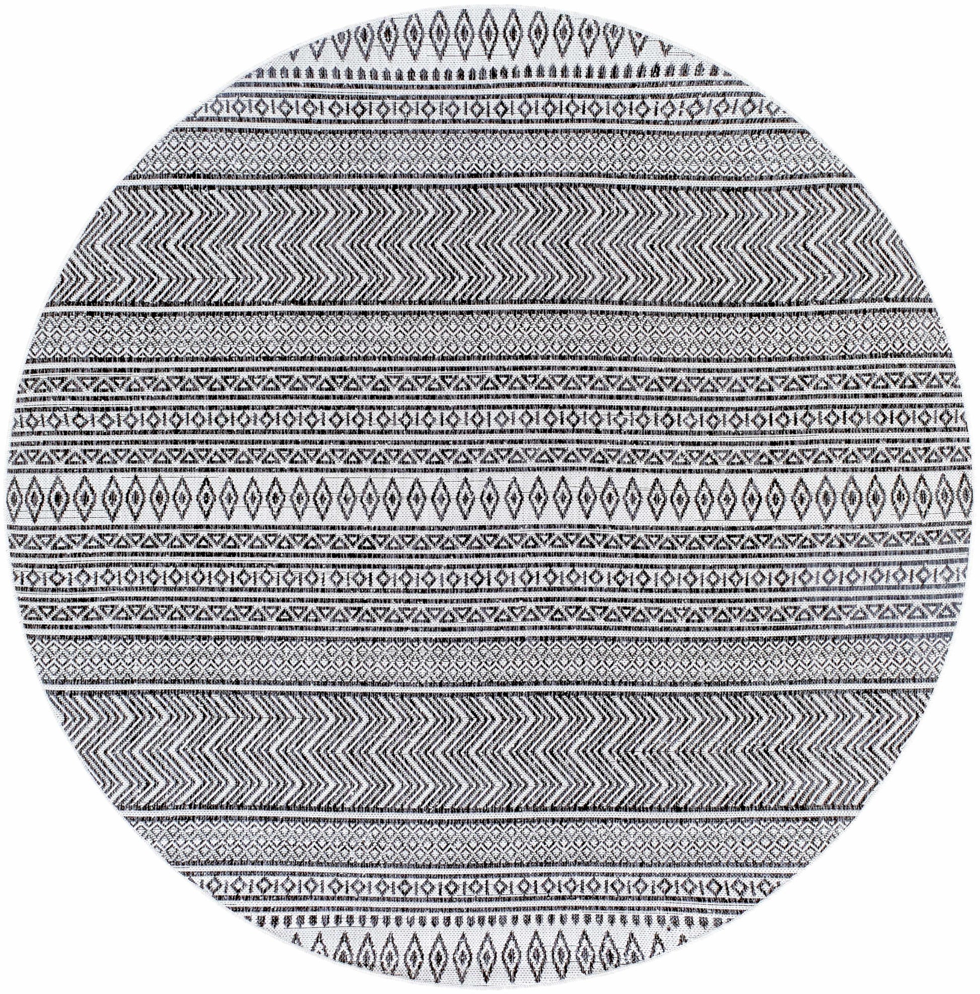 Imboden Black&White Outdoor Rug