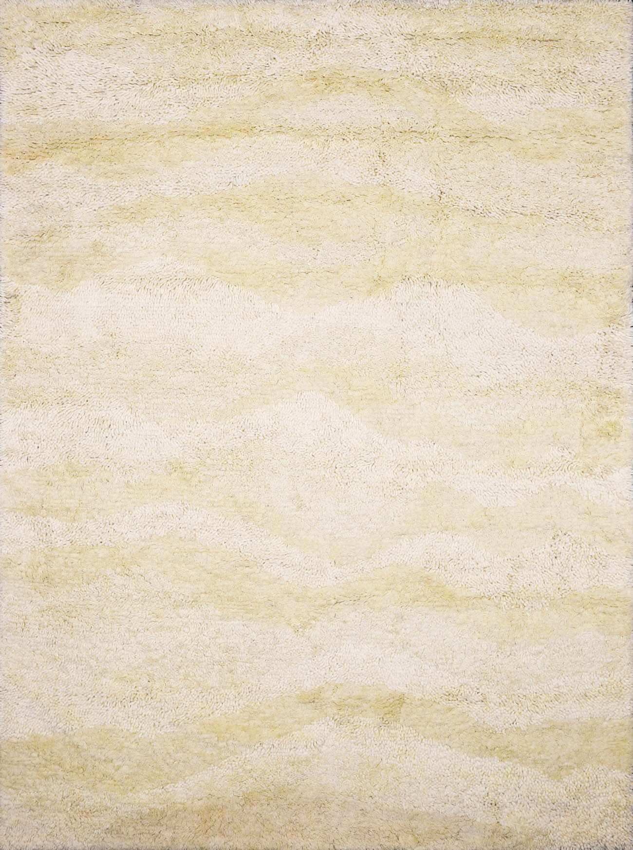 Kettering Solid Cream Wool Shag Rug