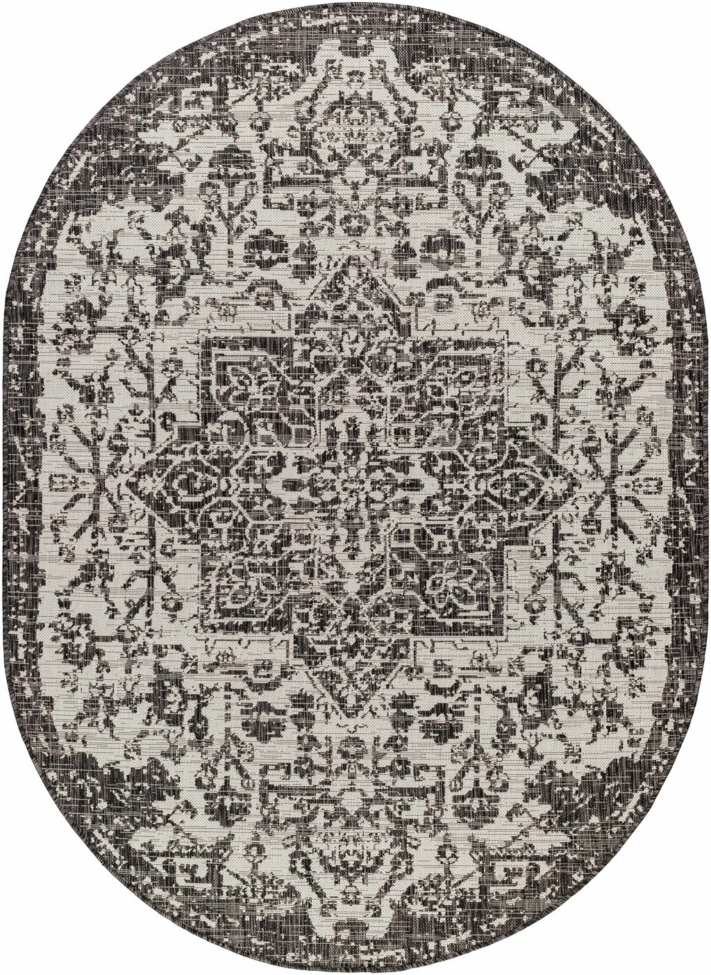 Charcoal Kilmacolm Indoor & Outdoor Area Rug - Clearance