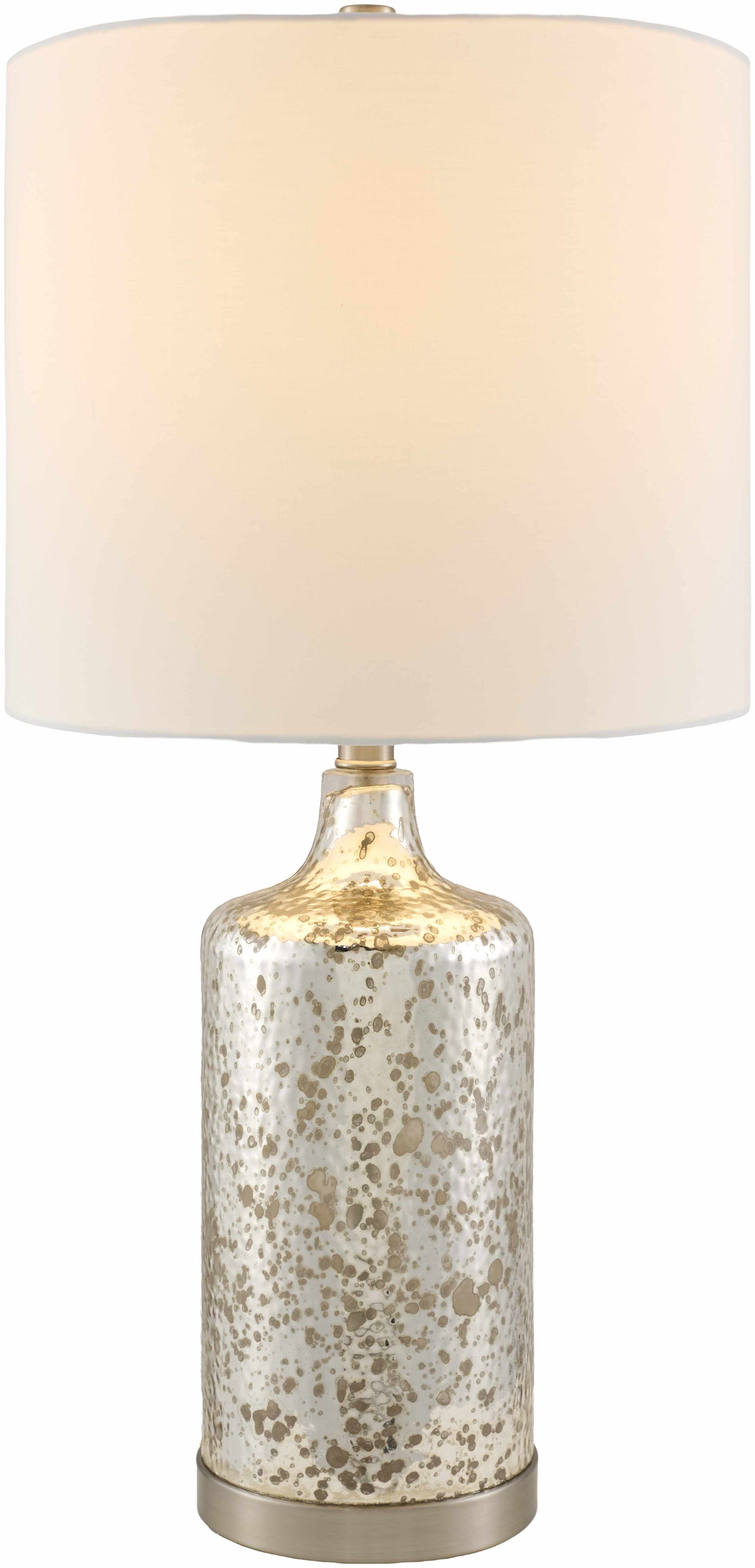 Lentner Ribbed White Ceramic Table Lamp