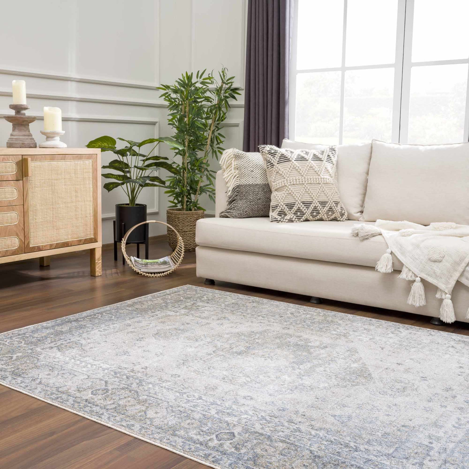 Gael Blue Boutique Washable Rug