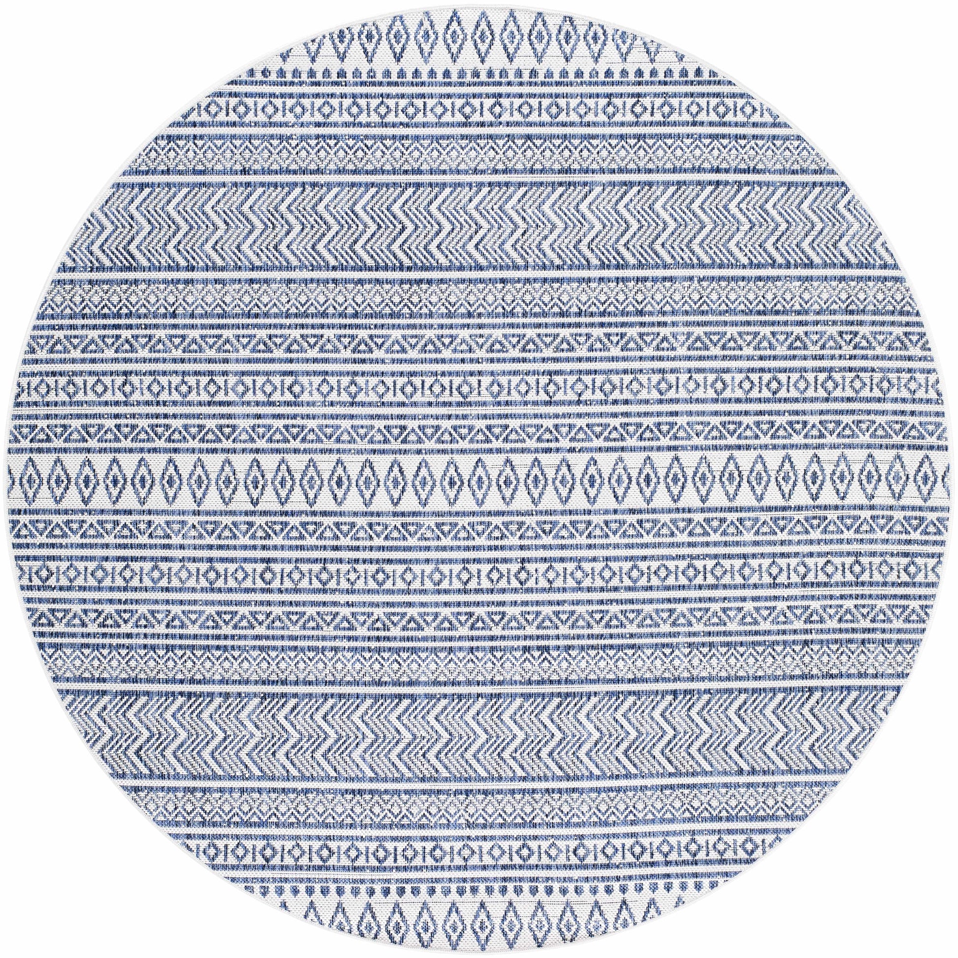 Madras Light Blue Green All Over Performance Area Rug
