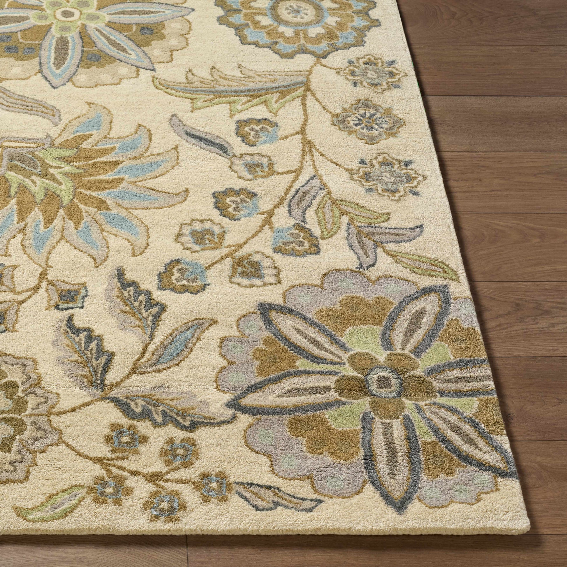 Mack Floral Wool Area Carpet