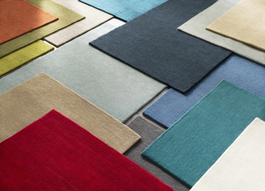 Brockton Solid Teal Wool  Rug