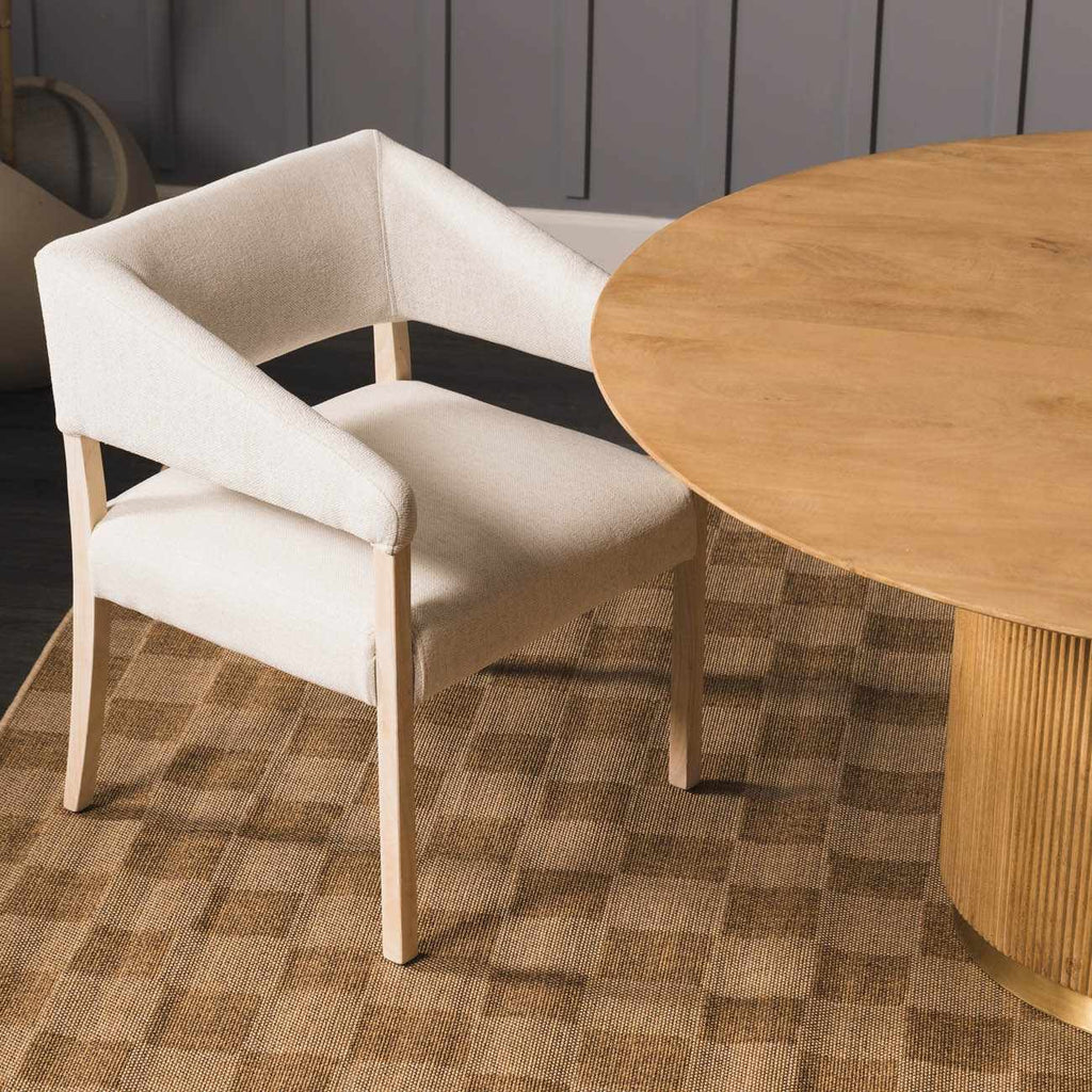 Kuval Checkered Brown Rug