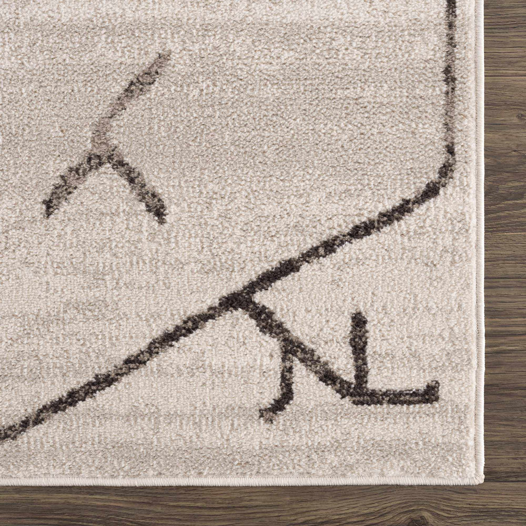 Azzan Cream & Charcoal Area Rug - Clearance