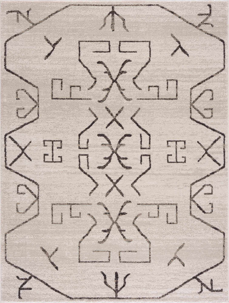 Azzan Cream & Charcoal Area Rug - Clearance
