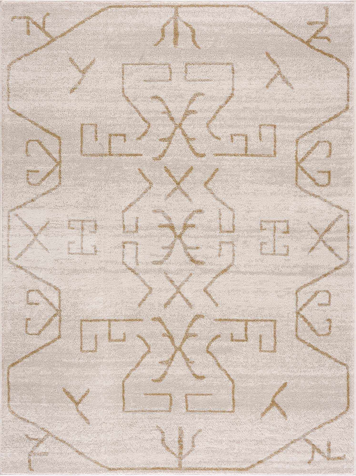 Azzan Cream & Gold Area Rug - Clearance