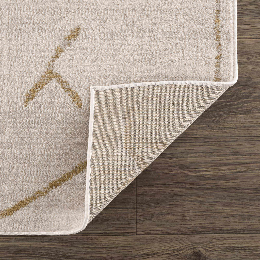 Azzan Cream & Gold Area Rug - Clearance