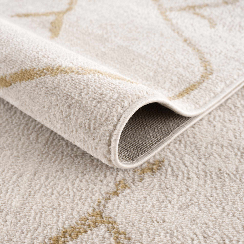 Azzan Cream & Gold Area Rug - Clearance