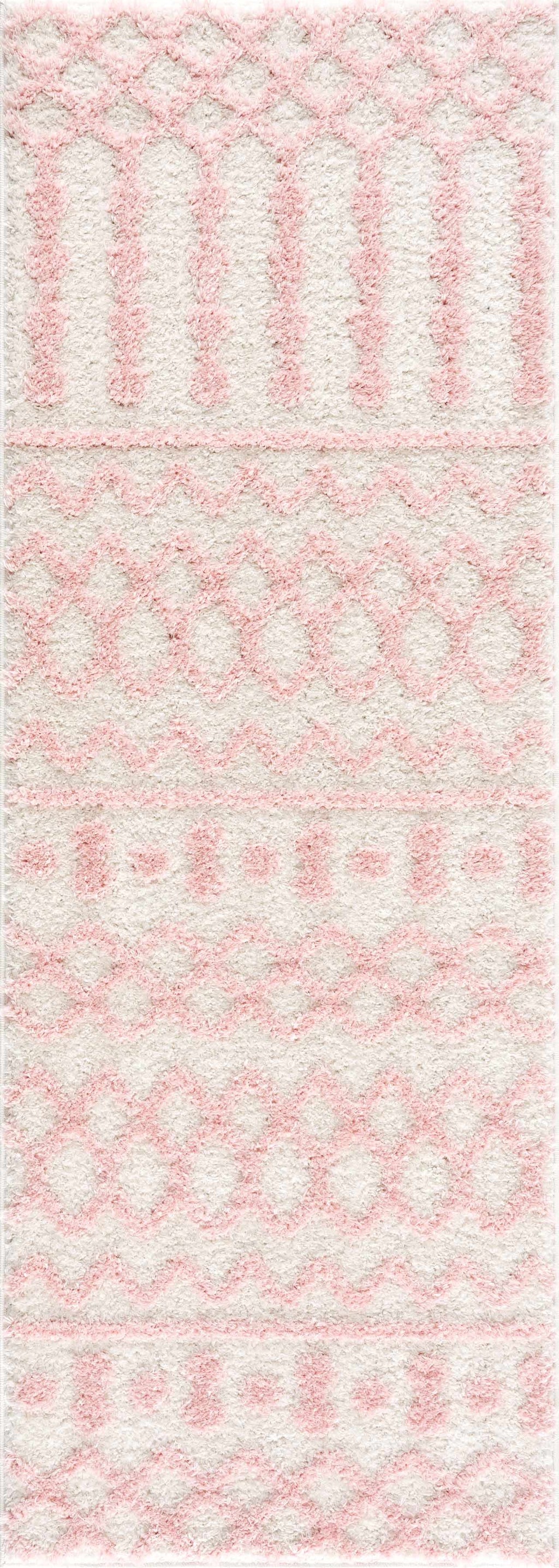 Darva Pink Plush Area Carpet