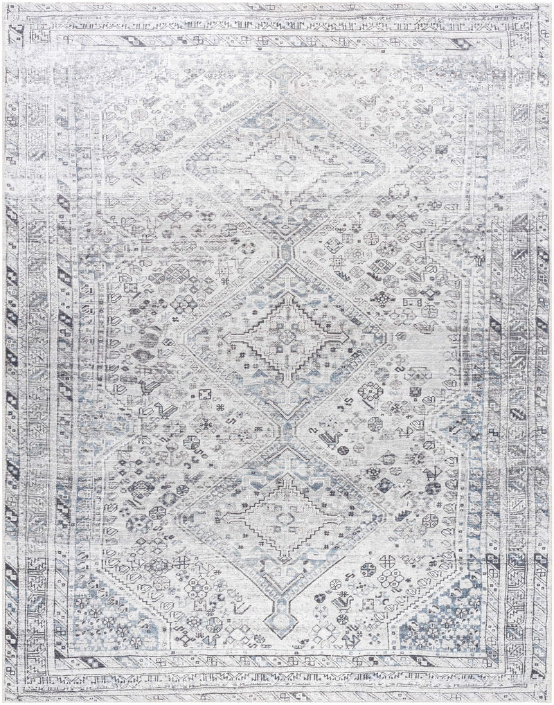 Barny Gray Flat Pile Washable Rug