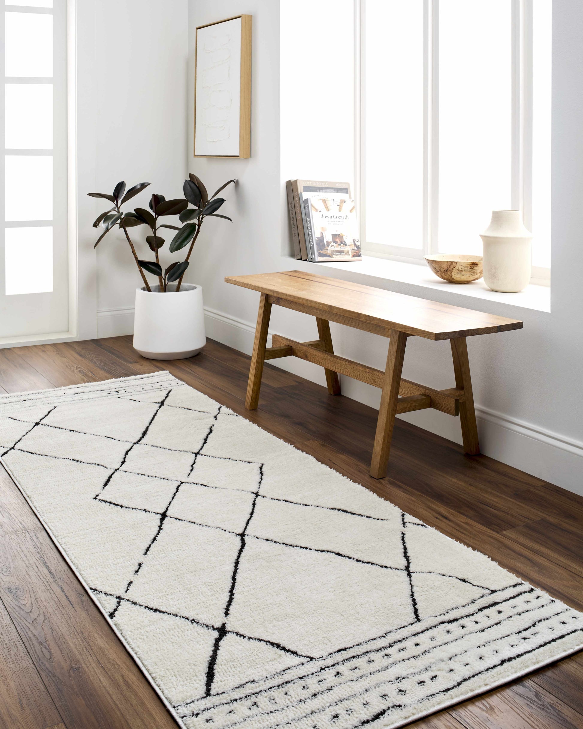 Keone Black & White Thick Rug