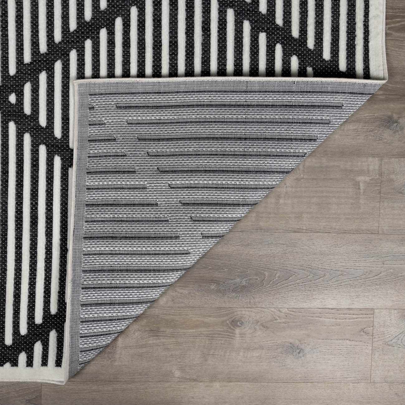 Anah 3D Black Outdoor Rug